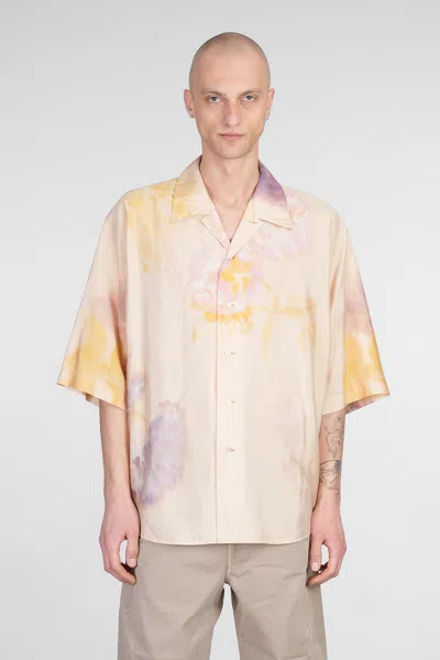 Lemaire Shirt In Yellow Silk