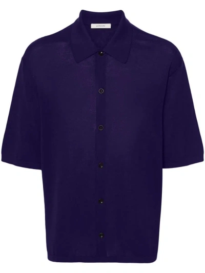 Lemaire Shirt In Pu Purple Iris