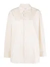 Lemaire Oversized Shirt In Poplin In White