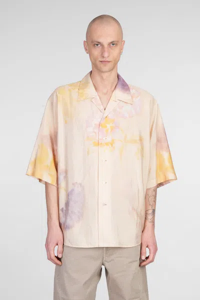 Lemaire Shirt In Yellow Silk