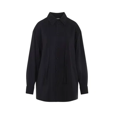 Lemaire Shirts Black In Blue