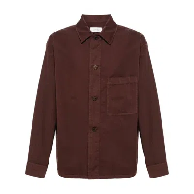 Lemaire Ls Pyjama Shirt In Brown