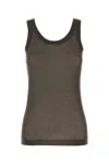 Lemaire Mud Viscose Blend Tank Top In Brown