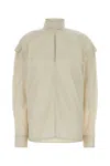 Lemaire Women Sand Cotton Blend Blouse In Neutral