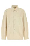 Lemaire Sand Denim Shirt In Neutral