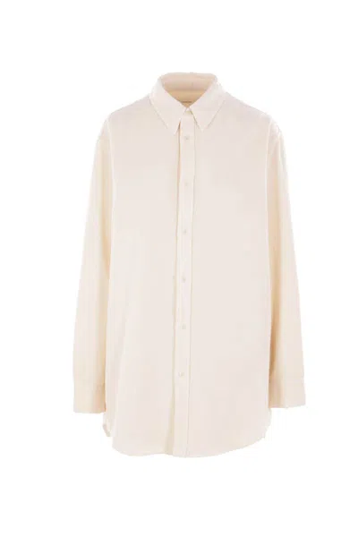 Lemaire Women Cotton Shirt In Neutral