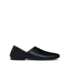 Lemaire Folding-heel Leather Slippers In Black