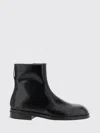 Lemaire Men Leather Ankle Boots In Black