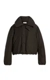 Lemaire Short Down Puffer Jacket In Brown