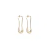 Lemaire Pale Gold Short Drop Earrings