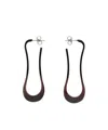 Lemaire Short Drop Earrings In Black