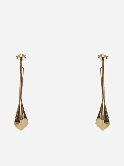 Lemaire Short Drop Earrings In Golden