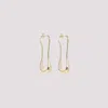 Lemaire Pale Gold Short Drop Earrings In Light Gold