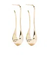 Lemaire Pale Gold Short Drop Earrings In White