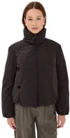 Lemaire Short Puffer Blouson Jacket Espresso In Espresso