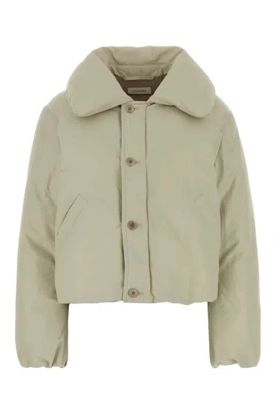 Lemaire Short Puffer Jacket In Green