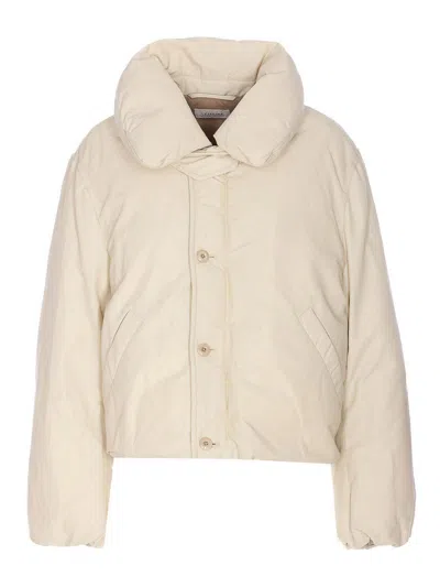 Lemaire Short Puffer Jacket In Animal Print