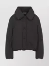 Lemaire Dark Espresso Brown Short Puffer Blouson In Black
