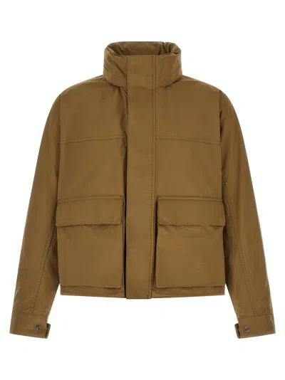 Lemaire Short Rain Coat In Brown