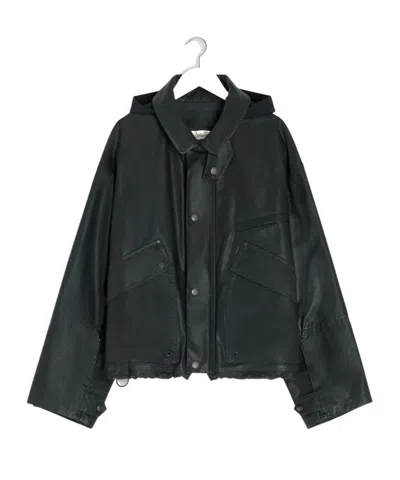 Lemaire Short Rain Jacket In Black
