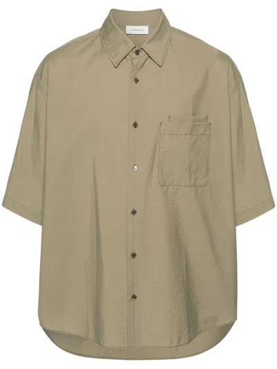 Lemaire Voile Shortsleeved Shirt In Green