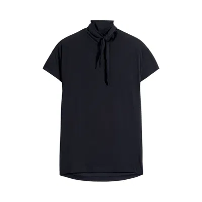 Pre-owned Lemaire Short-sleeve Foulard Top 'urchin' | Black | Women's Size M