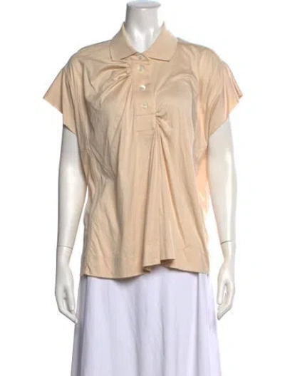Pre-owned Lemaire Short Sleeve Polo In Neutrals