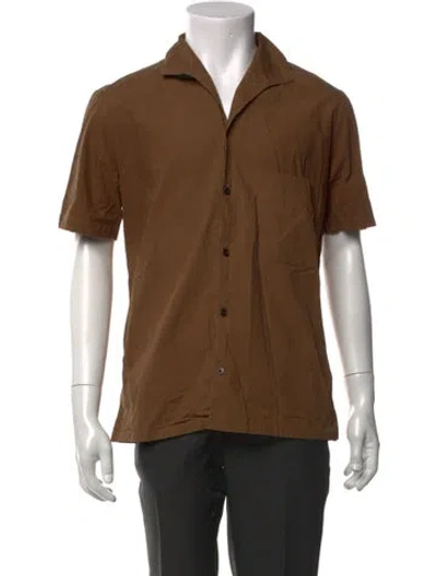 Pre-owned Lemaire Short Sleeve Shirt In Brown