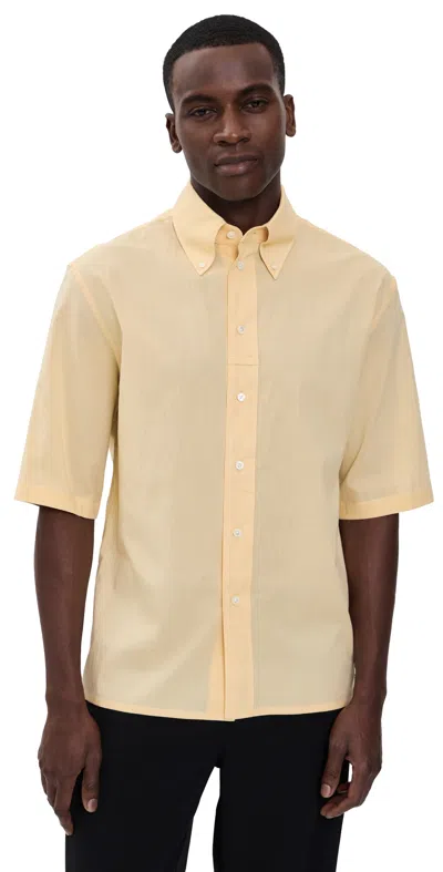 Lemaire Short Sleeve Shirt Ice Apricot In Orange