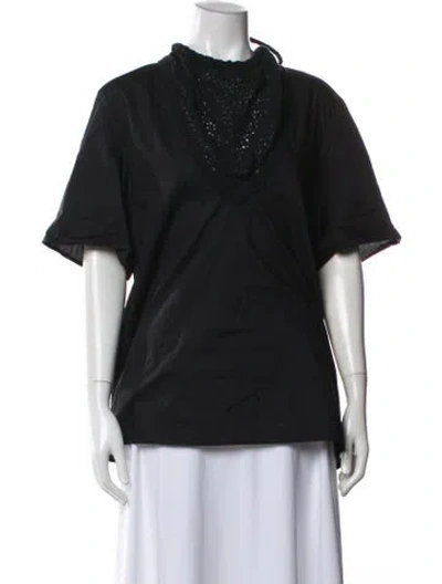 Pre-owned Lemaire Short Sleeve Top In Black