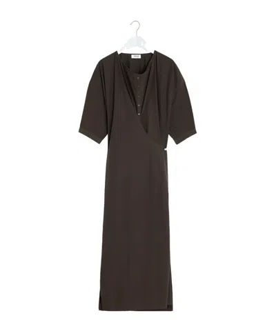 LEMAIRE LEMAIRE SHORT SLEEVED TWISTED DRESS