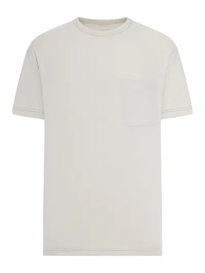Lemaire Short-sleeved Boxy T-shirt In Heavy Jersey In White