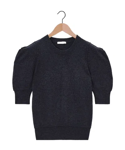 Lemaire Short Sleeved Crewneck Knitted Top In Black