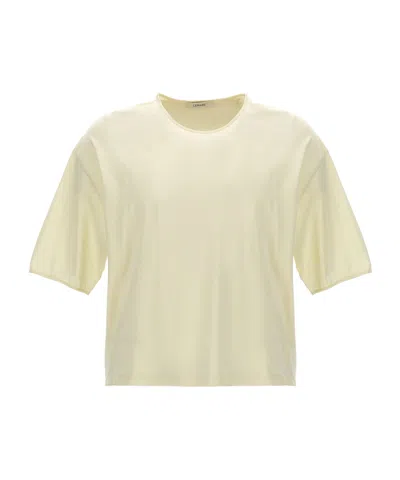 Lemaire Short-sleeved Crewneck T-shirt In Yellow