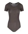 Lemaire Short-sleeved Jumpsuit In Black