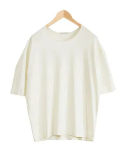 Lemaire Short-sleeved T-shirt With Round Neck In White