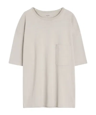 Lemaire Boxy Short Sleeves T-shirt In Beige