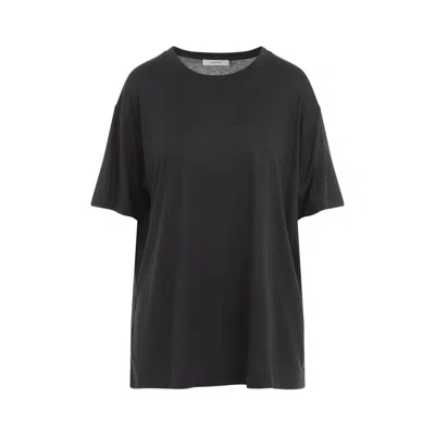 Lemaire Caviar Grey Silk Short Sleeves T-shirt