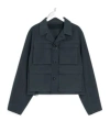 Lemaire Buttoned Pocket Utility Jacket In Blue