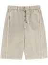 Lemaire Shorts With Twisted Seams In Bg Natural Beige