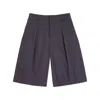 Lemaire Pleated Bermuda Shorts In Blue