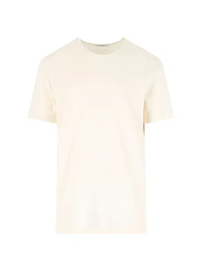 Lemaire Short-sleeve Crewneck T-shirt In Neutral