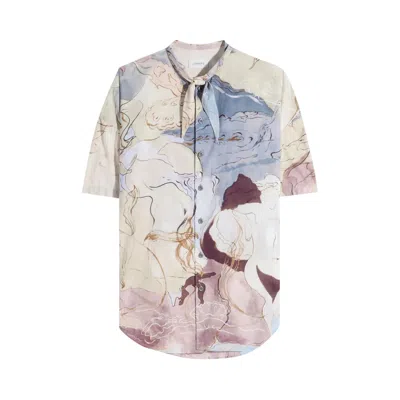 Pre-owned Lemaire Short-sleeve Foulard Shirt 'multicolor' | Multi-color | Women's Size 34