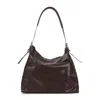 Lemaire Belted Calfskin Shoulder Bag In Brown