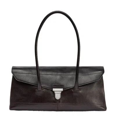 Lemaire Shoulder Gear Bag In Brown