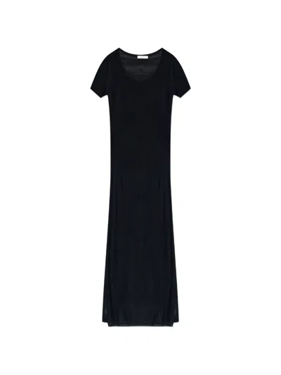 Lemaire Side-slit T-shirt In Black