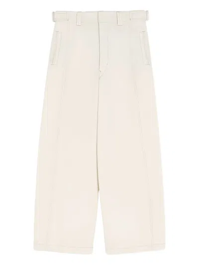 Lemaire Side-tab Welt-pocket Trousers In Neutral