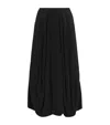Lemaire Silk Balloon Midi Skirt In Black