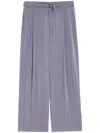 Lemaire Silk Belted Pants Asphalt In Grey