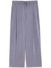Lemaire Silk Belted Pants Asphalt In Grey